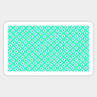 Mint Green Floral Pattern Magnet